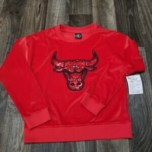 Youth Girls 10-12 Shirt NBA Chicago Bulls Sweatshirt Soft (Sample)